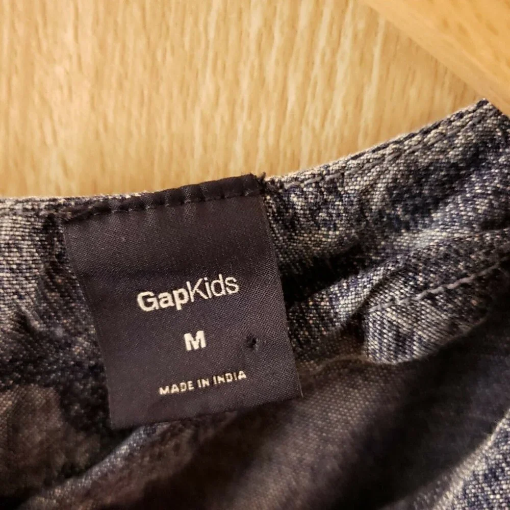 Gap Kids Short Sleeve Denim Look Camouflage Dress
